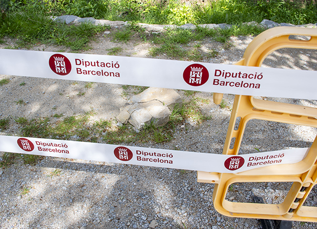 Tanca que protegeix un espai on hi va haver un despreniment. Autor: XPN