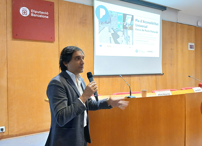 Albert Abaurrea, cap de la SAGTIO, durant la presentació de la jornada. Autoria: XPN