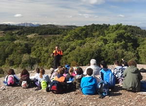 Escolars en una sortida d'un curs anterior. Autor: XPN