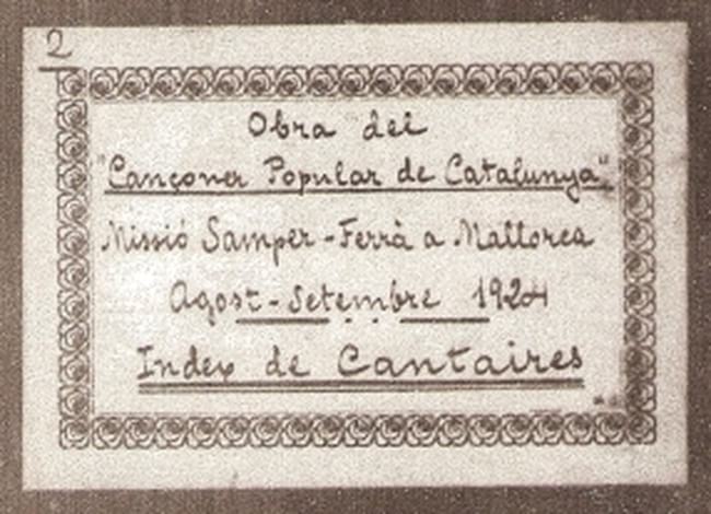 Detall d'una de les missions. Autor: Obra del Cançoner Popular de Catalunya