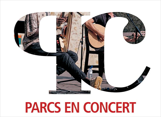 Cartell de Parcs en concert 2022, amb una imatge d'Oriol Clavera