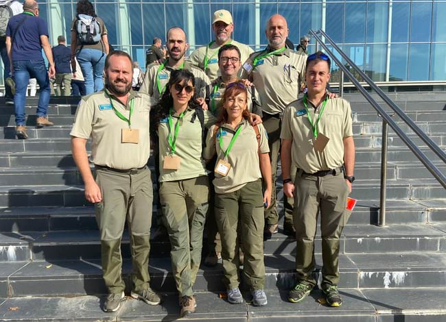 El grup de guardes forestals de la Xarxa de Parcs Naturals presents al Congrés. Autor: XPN