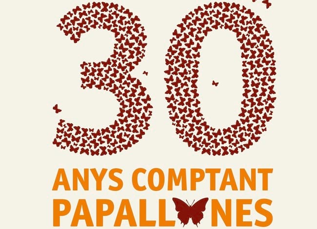 30 anys comptant papallones. Disseny: Lluc Julià
