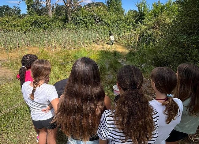 Joves del Camp Tortí duent a terme un dels camps de treball a l'Espai Natural de les Guilleries-Savassona. Autoria: XPN
