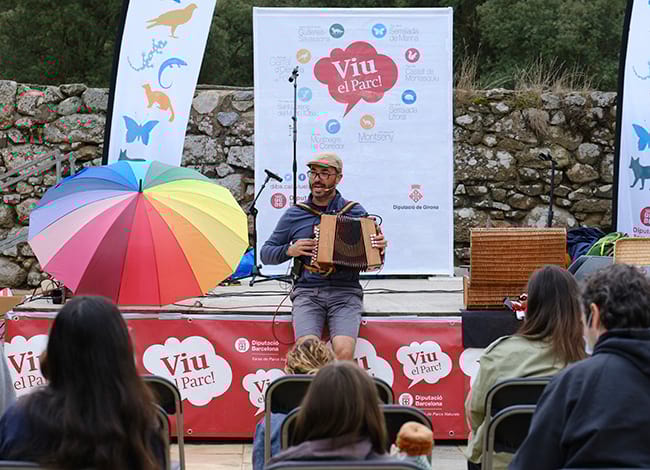 Carles Cuberes en un acte del programa Viu el parc. Autor: Oriol Clavera