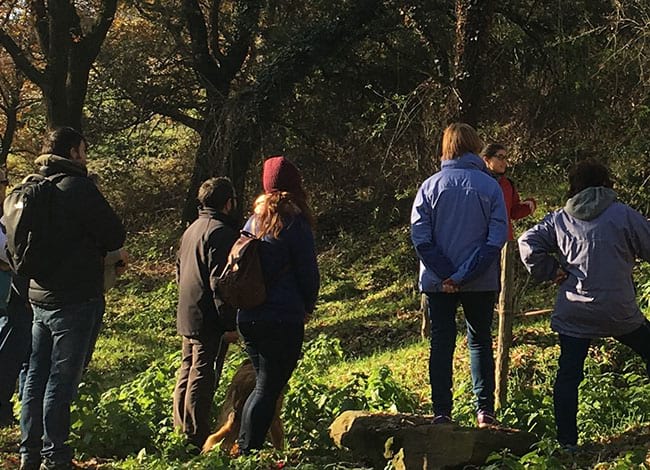 Visitant el forn de calç. Jordi Vila