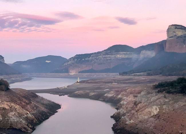 El pantà de Sau ha arribat al mínim històric a principis de 2024. Autor: Bartomeu Mas