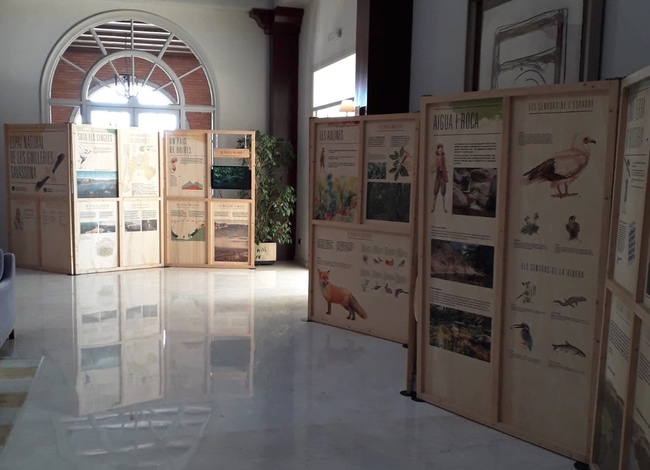 Detall de l'exposició ja instal·lada al Parador de Vic-Sau. Autor: XPN