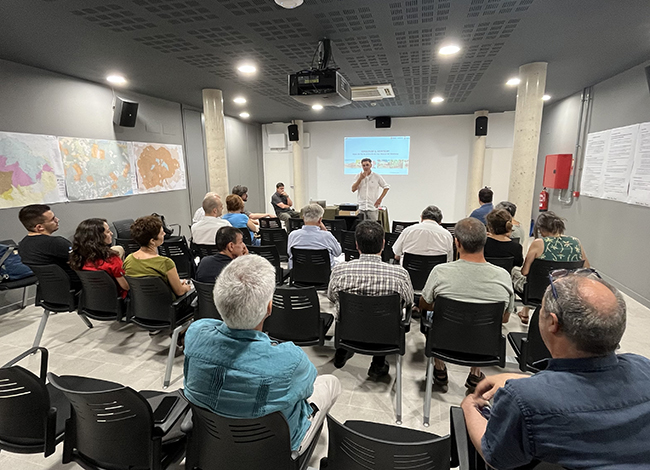 Presentació a Arbúcies, amb el director del Parc, Xavier Navalón. Autor: Índic