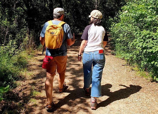 Fent l'itinerari sensorial de Martinet, a Aiguafreda. © XPN