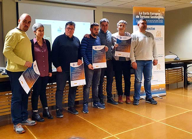 Juana Barber amb representants de les sis empreses. Autor: XPN