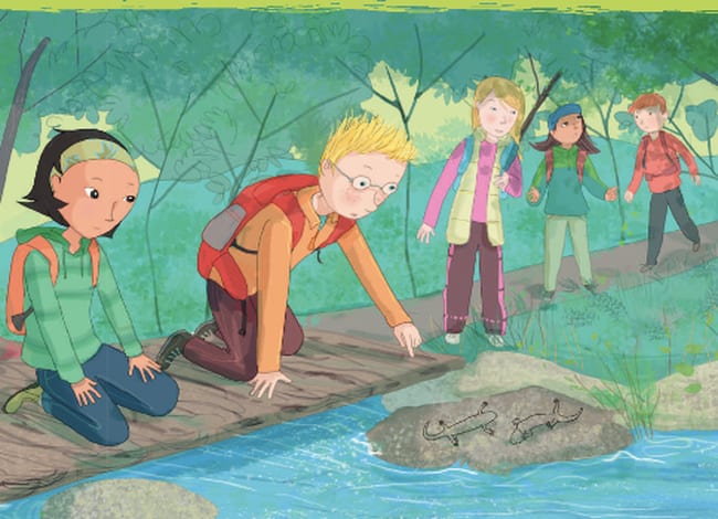 Una de les nombroses il·lustracions del conte. Autor: Contes de Ciència