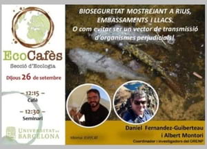 Cartell de la xerrada EcoCafès. Autor: UB