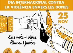 Detall del cartell elaborat per al 25N.<br />Autora: Cori Comajoncosa