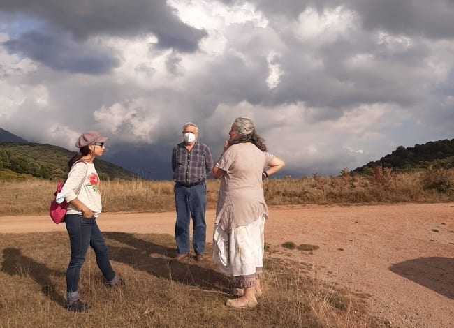 Moment de la visita de l'auditora al pla de la Calma.<br />Autor: XPN