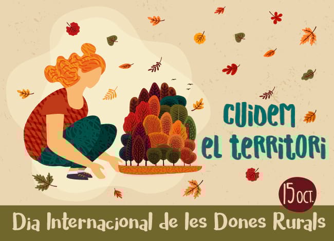 Cartell del Dia Internacional de les Dones Rurals. Autora: Cori Comajoncosa