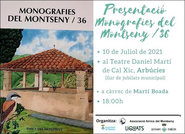 Presentació del volum 36 de les Monografies del Montseny