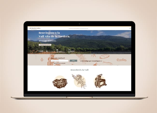 Detall de la nova web de la Vall de l'Alta Tordera. Autor: ISVAT