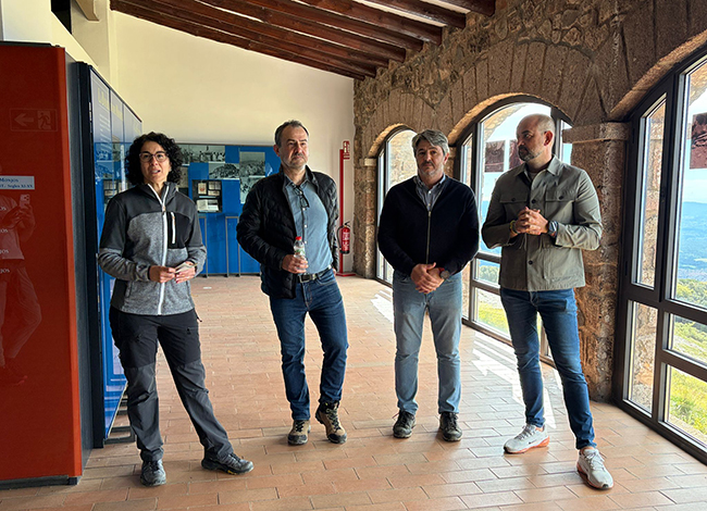 Intervenció institucional durant la roda de premsa a la Sala Mirador a càrrec de Xesco Gomar, Guillem Montagut, Andreu Felip i Sònia Llobet. © XPN