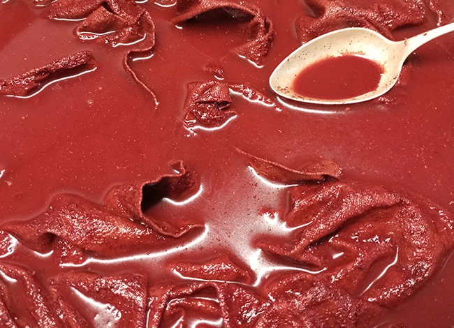 Bany de tint per a l'exposició 