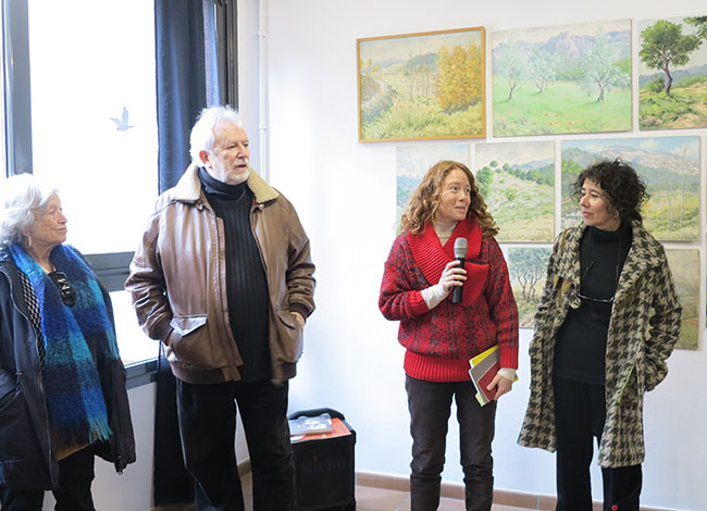 Joana Sardà, directora de la Pahissa, amb els artistes Alícia Casadesús i Antoni Clapés. Autoria: La Pahissa del Marquet