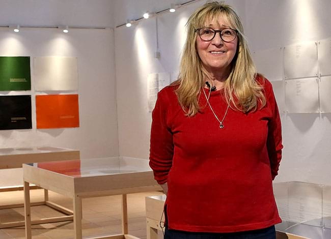 Ester Xargay a la Pahissa del Marquet amb l'exposició inaugural. Autor: XPN