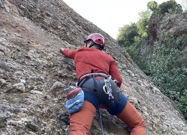 Un escalador, al Parc Natural de Sant Llorenç del Munt i l'Obac. Autor: XPN