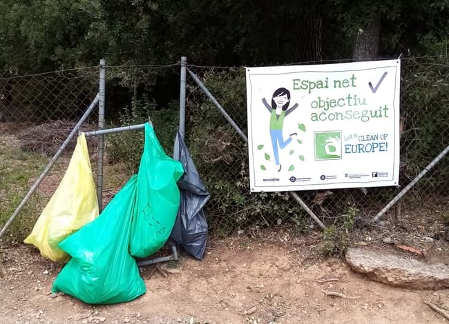Edició anterior del Let's Clean Up Europe! al Parc Natural de Sant Llorenç. Autor: XPN