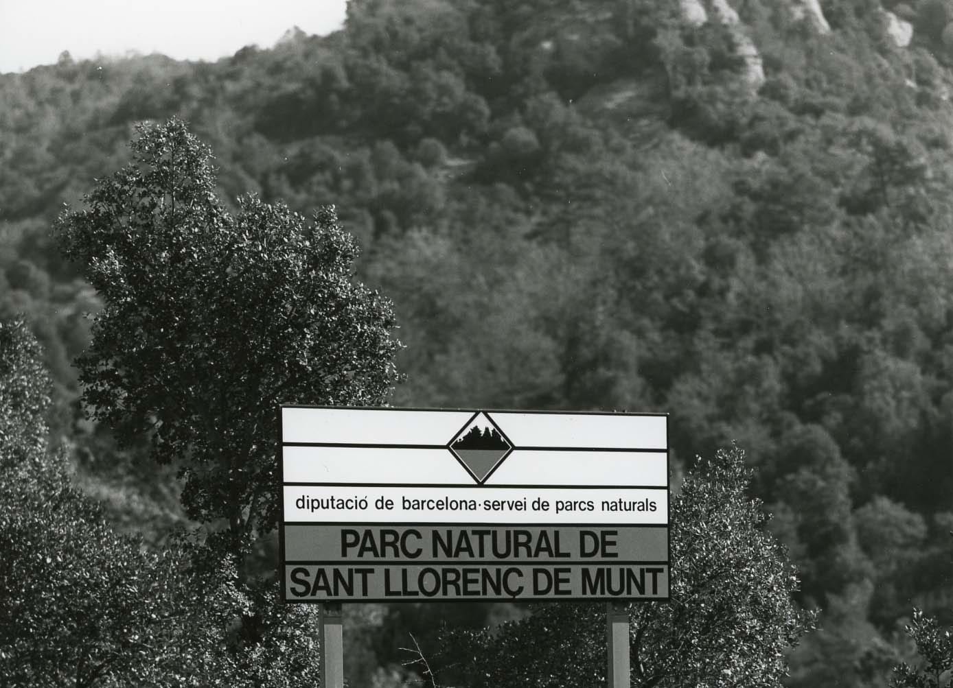 Cartell antic del Parc Natural. Autor: J. Vilanova / Arxiu General de la Diputació de Barcelona