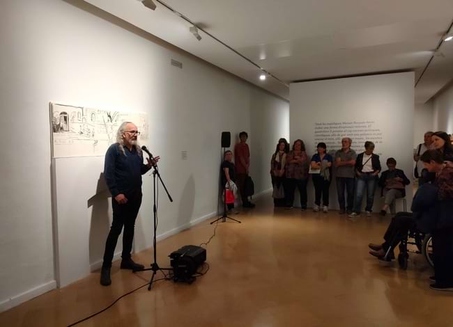 Roc Parés en la inauguració de la mostra 'Restitució'. Autor: Museu d'Art de Sabadell