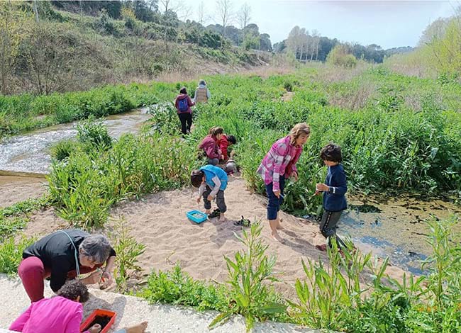 L'activitat a la llera del riu Tordera. Autor: Museu de la Pagesia