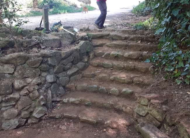 Escales d'accés a la font. Autor: Ricard Cases / Agrupe