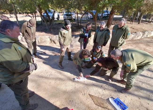 Grup de guardes forestals durant la formació. Autor: Marc Vilella