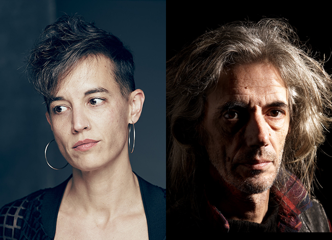 Blanca Llum Vidal i Enric Casasses duran a terme el recital de Poesia als parcs. Autoria: David Ruano / Toni Carol