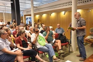 Riera a la presentació jornada. Autora: R. Loire - Arxiu CPSL