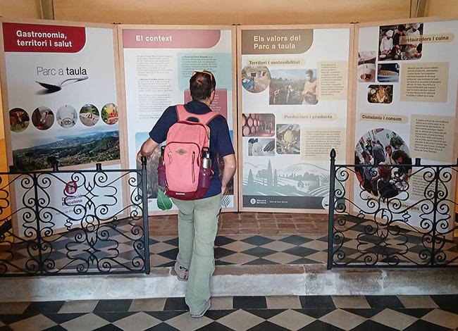 Exposició itinerant sobre el programa Parc a taula. Autor: Parc a taula