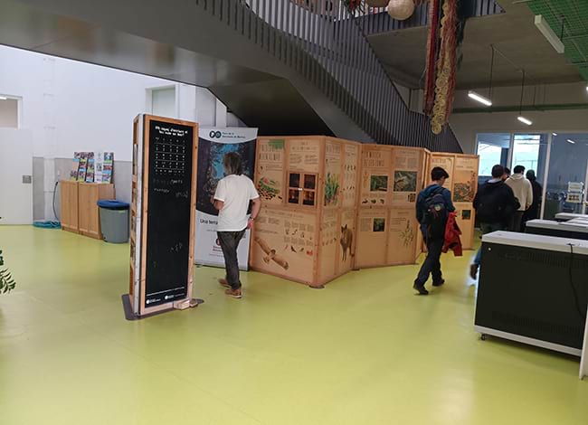 L'exposició sobre el Parc de la Serralada de Marina instal·lada a l'ISMAB. Autoria: XPN