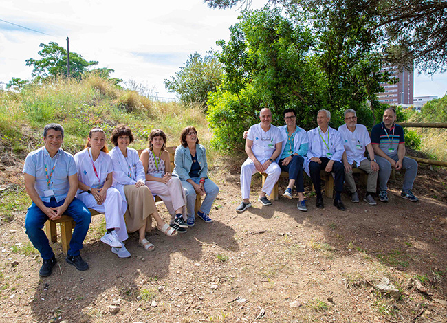 Professionals del centre amb la directora del Parc. Autor: Hospital Germans Trias i Pujol