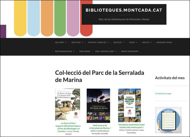 Blog amb el fons bibliogràfic del Parc de la Serralada de Marina. Autor: Biblioteca Elisenda de Montcada