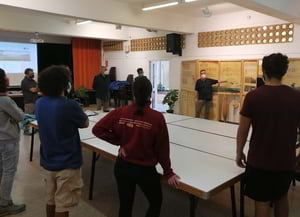 Moment de la xerrada davant del grup de monitors.<br />Autor: XPN