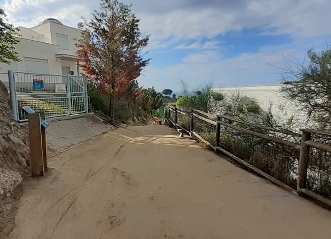 Obres al camí d'accés a l'Observatori Astronòmic de Tiana. Autor: XPN