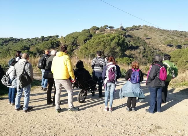 Instant de la primera passejada guiada del 2022 al Parc de la Serralada de Marina. Autor: XPN