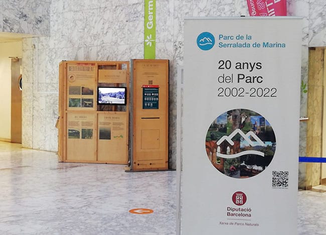 L'exposició itinerant sobre el Parc, al vestíbul de Can Ruti. Autor: XPN