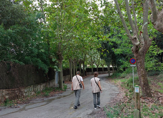 Una de les parelles d'informadors del Parc Natural. © Consorci del Parc Natural de la Serra de Collserola