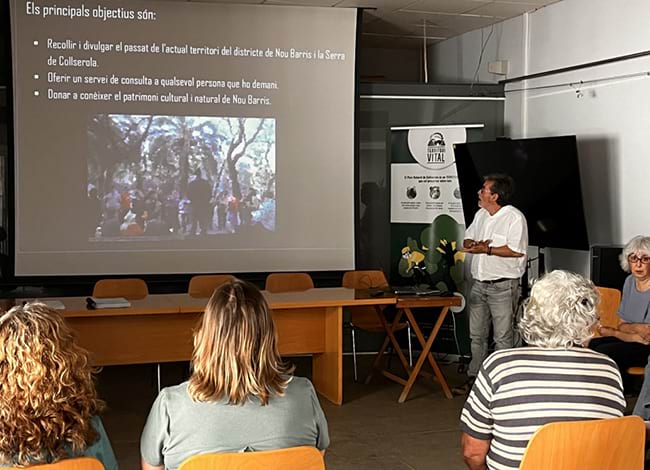 Intervenció d'Arnaldo Gil, de l'Arxiu Històric de Roquetes-Nou Barris. Autor: Parc Natural de la Serra de Collserola