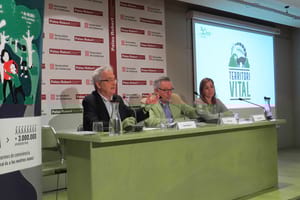 Barberà, Martí i Bello durant la presentació. Autor: CPNSC