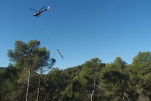 Moment de la retirada d'una de les torres. Autor: Endesa