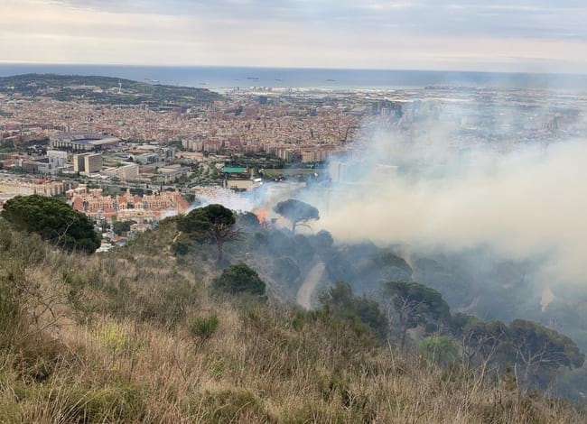 Incendi a Sant Pere Màrtir.<br />Autor: CPNSC