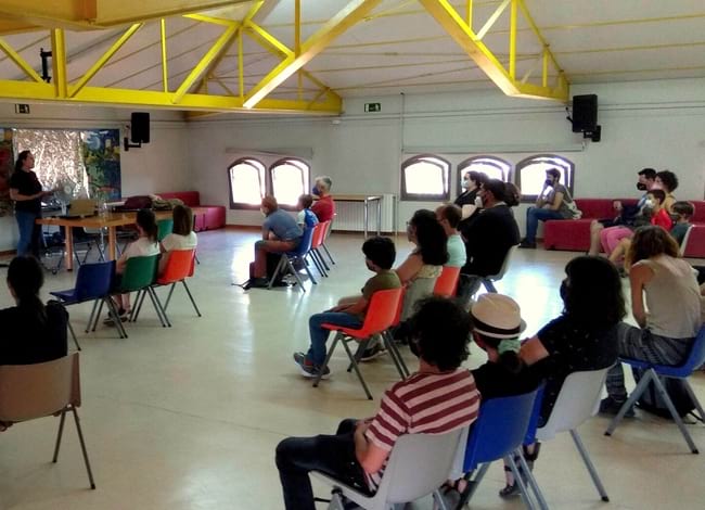 Moment de la 17a Nit dels ratpenats a Can Coll. Autor: CPNSC