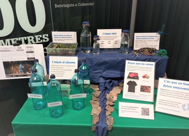 Taula amb tot de materials per al Dia Mundial de l'Aigua 2022. Autor: CPNSC